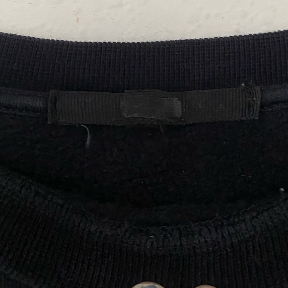 GOLDEN GOOSE Calla Black Cropped Sweatshirt Size Medium - Picture 6 of 7